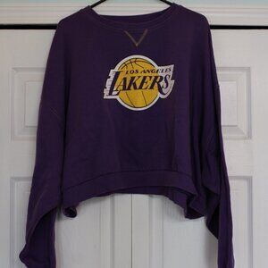 Ultra Game Los Angeles Lakers Cropped Sweatshirt